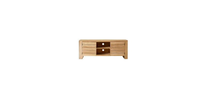 Meuble TV Minimalys en teck massif L 155 cm