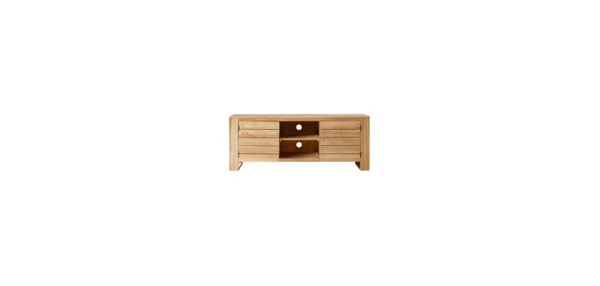 Meuble TV Minimalys en teck massif L 155 cm