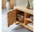Meuble TV Minimalys en teck massif L 155 cm