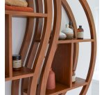 Etagère murale en bois de teck Ying Yang H 100 x L 100 x P 20 cm