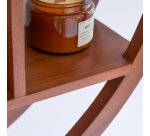 Etagère murale en bois de teck Ying Yang H 100 x L 100 x P 20 cm