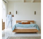 Lit en bois de teck Flat H 80 x L 166 x P 229 cm