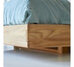 Lit en bois de teck Flat H 80 x L 166 x P 229 cm