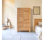 Armoire penderie en teck massif Minimalys