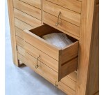 Armoire penderie en teck massif Minimalys