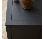 Meuble TV en pin massif L 140 cm Thaki Black