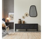 Meuble TV Thaki Black en pin massif L 170 cm