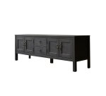 Meuble TV Thaki Black en pin massif L 170 cm