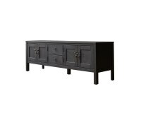 Meuble TV Thaki Black en pin massif L 170 cm