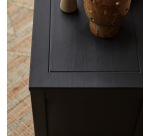 Meuble TV Thaki Black en pin massif L 170 cm