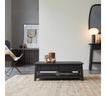 Table basse Thaki Black en pin massif 100 x 60 cm