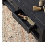Table basse Thaki Black en pin massif 100 x 60 cm
