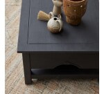 Table basse Thaki Black en pin massif 100 x 60 cm