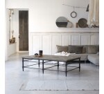 Table basse Gatsby en orme massif et métal 160 x 90 cm