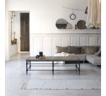 Table basse Gatsby en orme massif et métal 160 x 90 cm