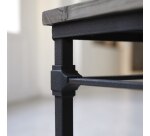 Table basse Gatsby en orme massif et métal 160 x 90 cm