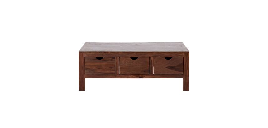 Table basse Oliver en palissandre massif 110 x 75 cm