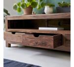 Meuble TV Oliver en palissandre massif L 200 cm