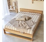 Lit en bois de teck Minimalys H 75 x L 168 x P 222 cm