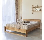 Lit en bois de teck Minimalys H 75 x L 168 x P 222 cm