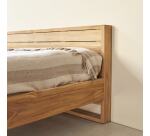 Lit en bois de teck Minimalys H 75 x L 168 x P 222 cm