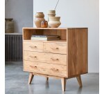 Commode en acacia massif Oslo