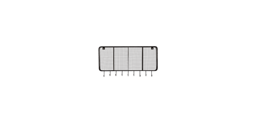 Patère en métal 4 niches Sona H 54 x L 103 x P 19 cm