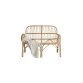 Banquette Ondine en rotin naturel, 2 places