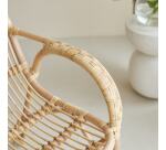 Banquette Ondine en rotin naturel, 2 places