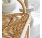 Banquette Ondine en rotin naturel, 2 places