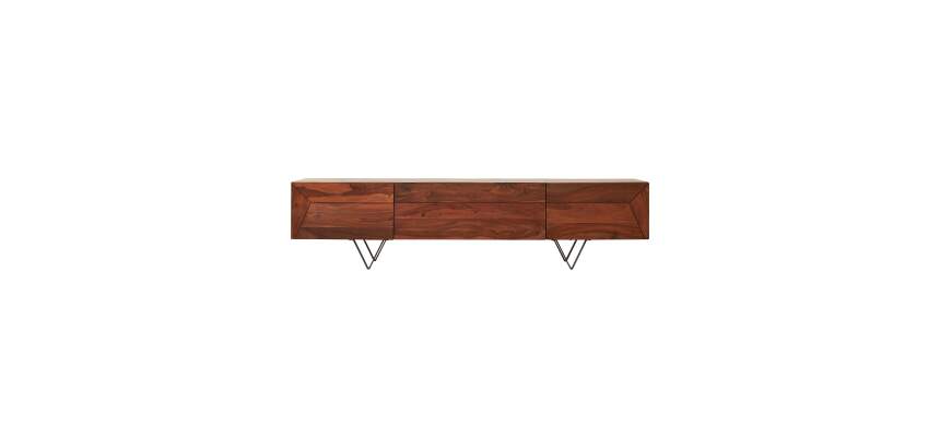 Meuble TV en palissandre massif L 175 cm Metric