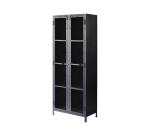 Vaisselier grillagé Cléo en métal H 175 cm, noir