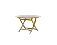 Table de jardin Andria en teck massif, pliable Ø 120 cm