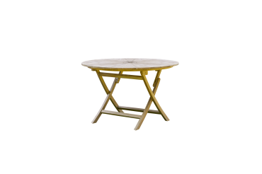 Table de jardin Andria en teck massif, pliable Ø 120 cm