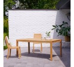 Table de jardin Teo en teck massif 180 x 90 cm