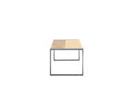 Table de jardin Arno en teck massif et inox, rectangulaire 150 x 90 cm