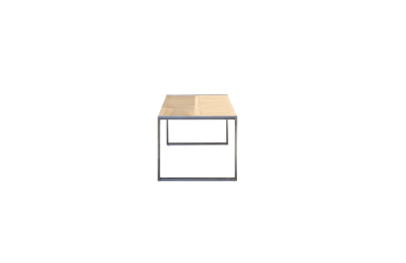Table de jardin Arno en teck massif et inox, rectangulaire 150 x 90 cm