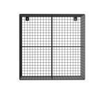 Chevet en métal 4 niches Sona H 64 x L 65 x P 33 cm