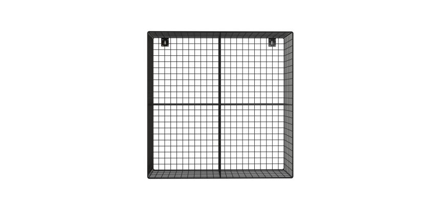 Chevet en métal 4 niches Sona H 64 x L 65 x P 33 cm