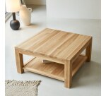 Table basse Eve en teck massif 80 x 80 cm
