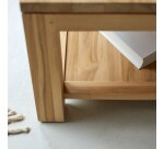 Table basse Eve en teck massif, rectangulaire 100 x 60 cm