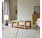 Table basse Eve en teck massif, rectangulaire 100 x 60 cm