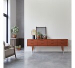 Commode basse en acajou massif Magda 50's