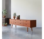 Commode basse en acajou massif Magda 50's