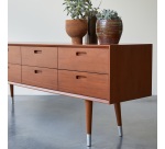 Commode basse en acajou massif Magda 50's