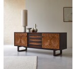 Buffet en acajou massif L 205 cm Frida