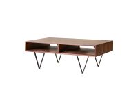 Table basse Metric en palissandre massif, rectangulaire 115 x 70 cm