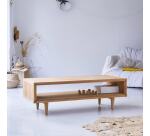 Table basse Jonàk en teck massif, rectangulaire 120 x 50 cm