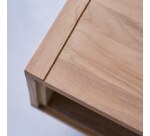 Table basse Jonàk en teck massif, rectangulaire 120 x 50 cm