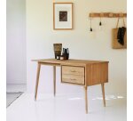Bureau en bois de teck L 130 cm Kort